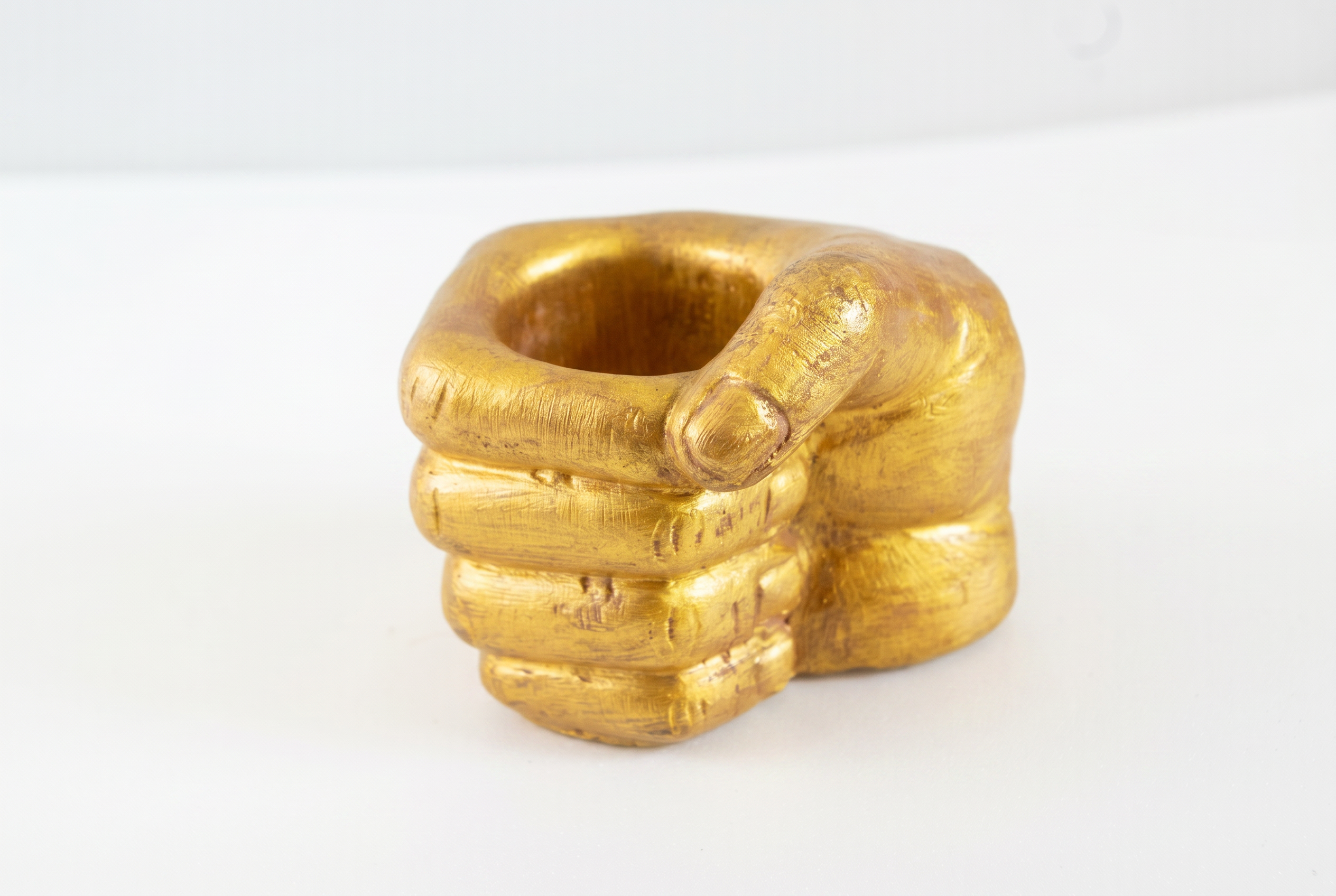 Golden Hand Candle Holder